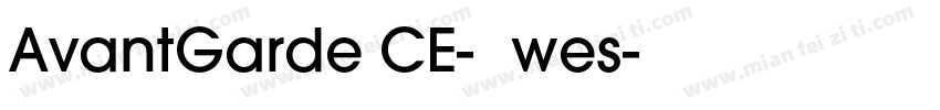 AvantGarde CE-粗体wes字体转换